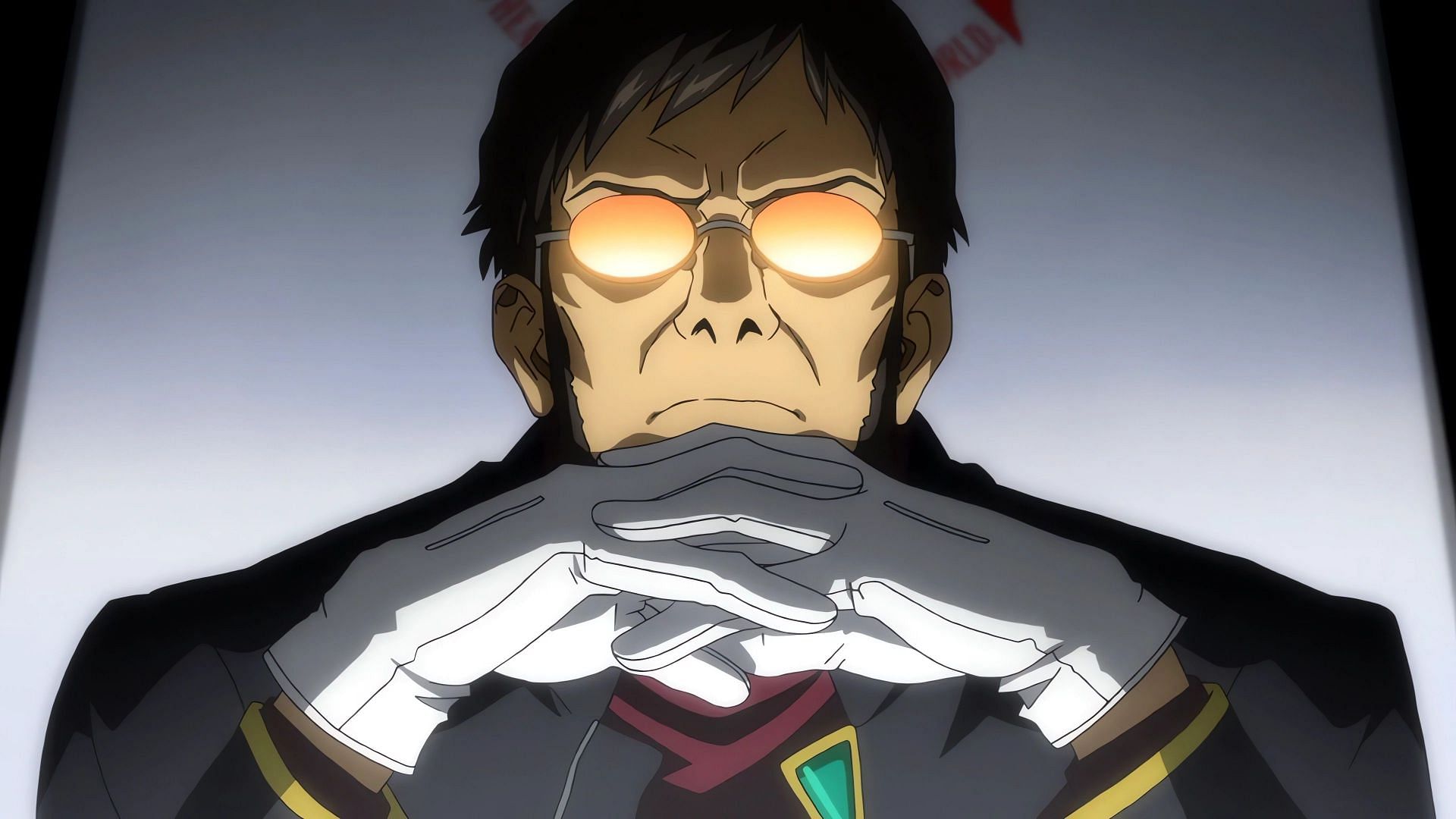 Gendo Ikari as seen in the anime (Image via Gainax &amp; Tatsunoko Production)