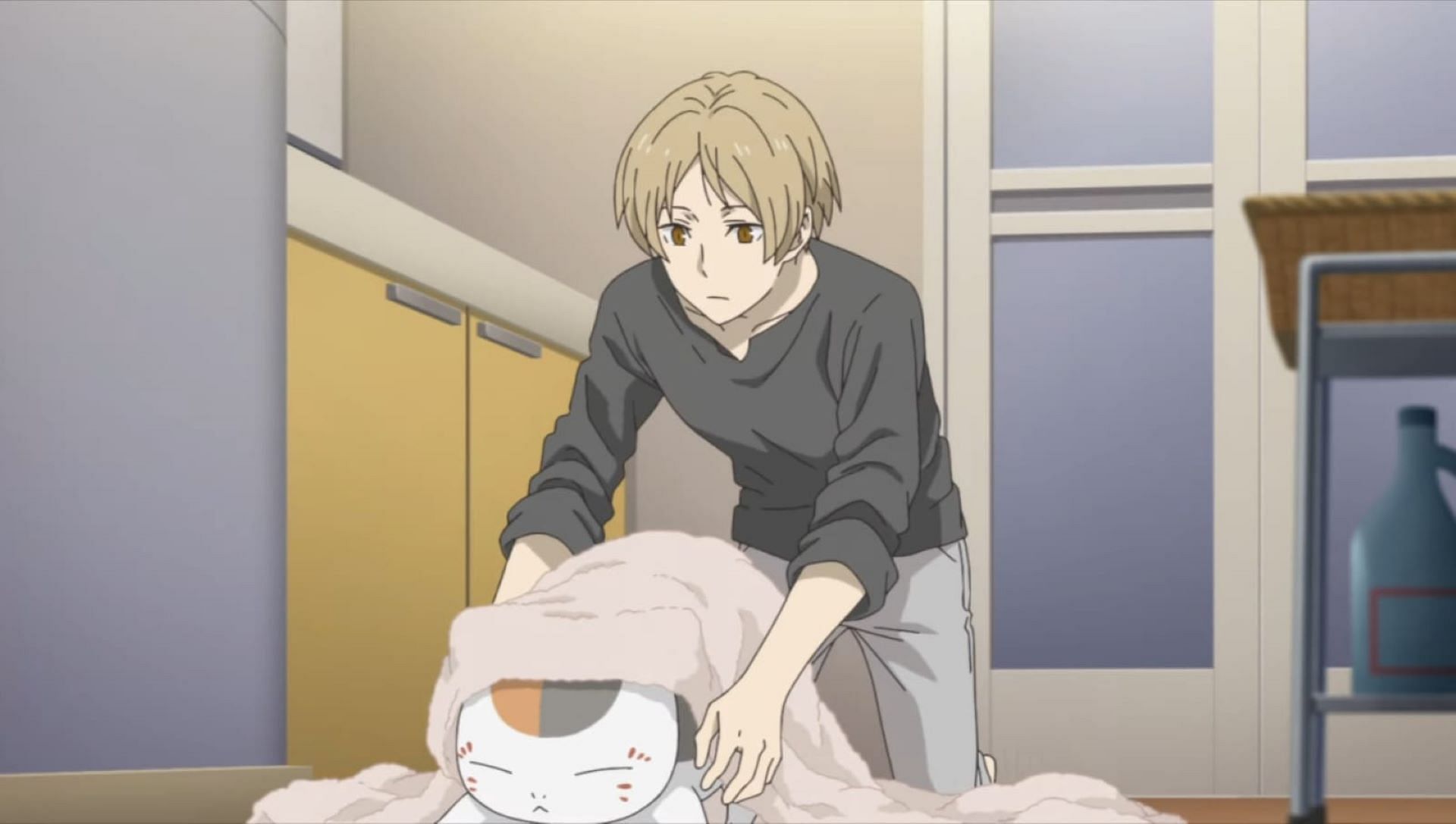 Takashi Natsume and Nyanko-sensei (Image via Shuka)