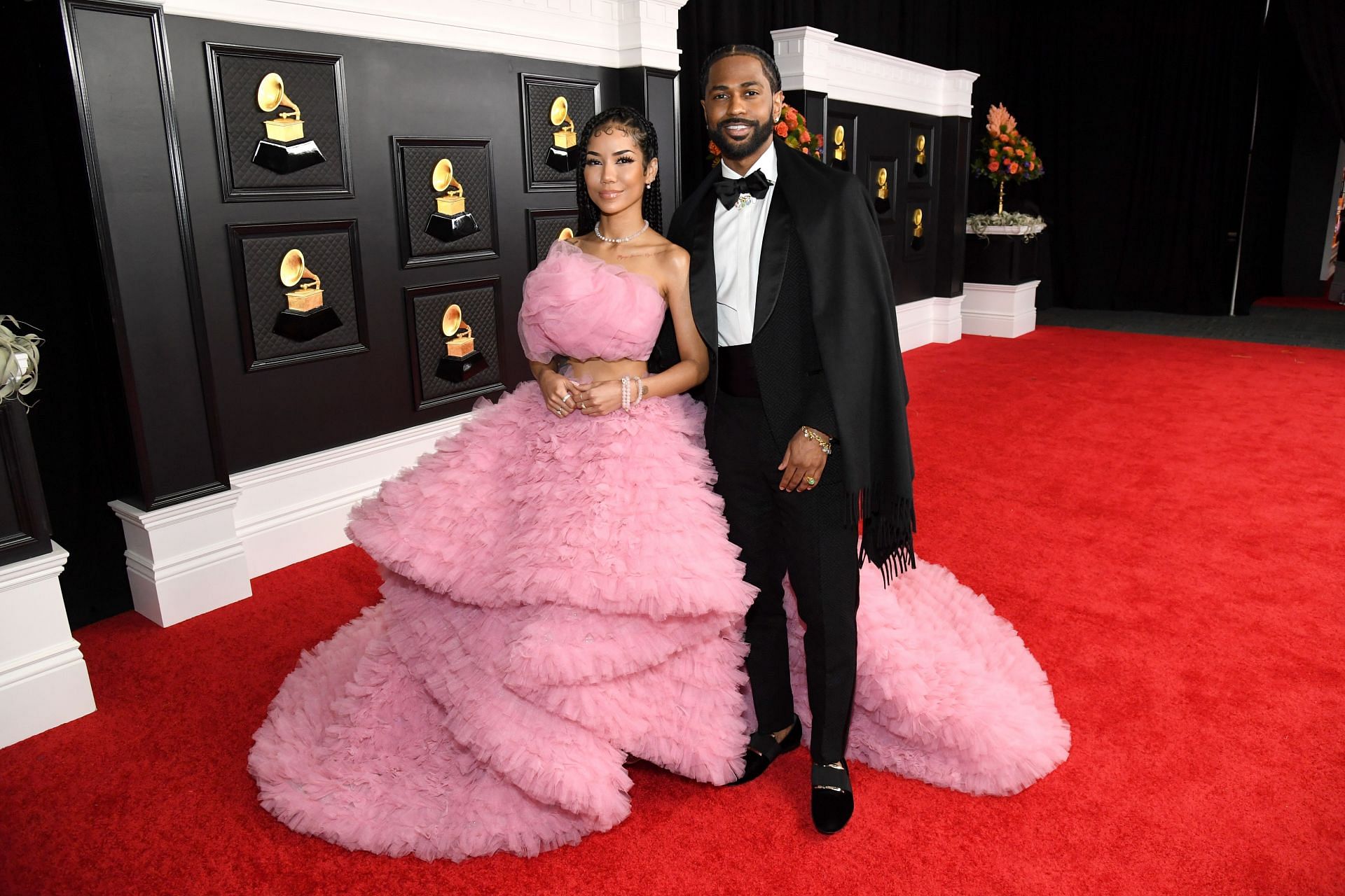 Jhen&eacute; Aiko and Big Sean at the 63rd Annual GRAMMYS at the Los Angeles Convention Center on March 14, 2021, in Los Angeles, California. (Image via Getty/Kevin Mazur)