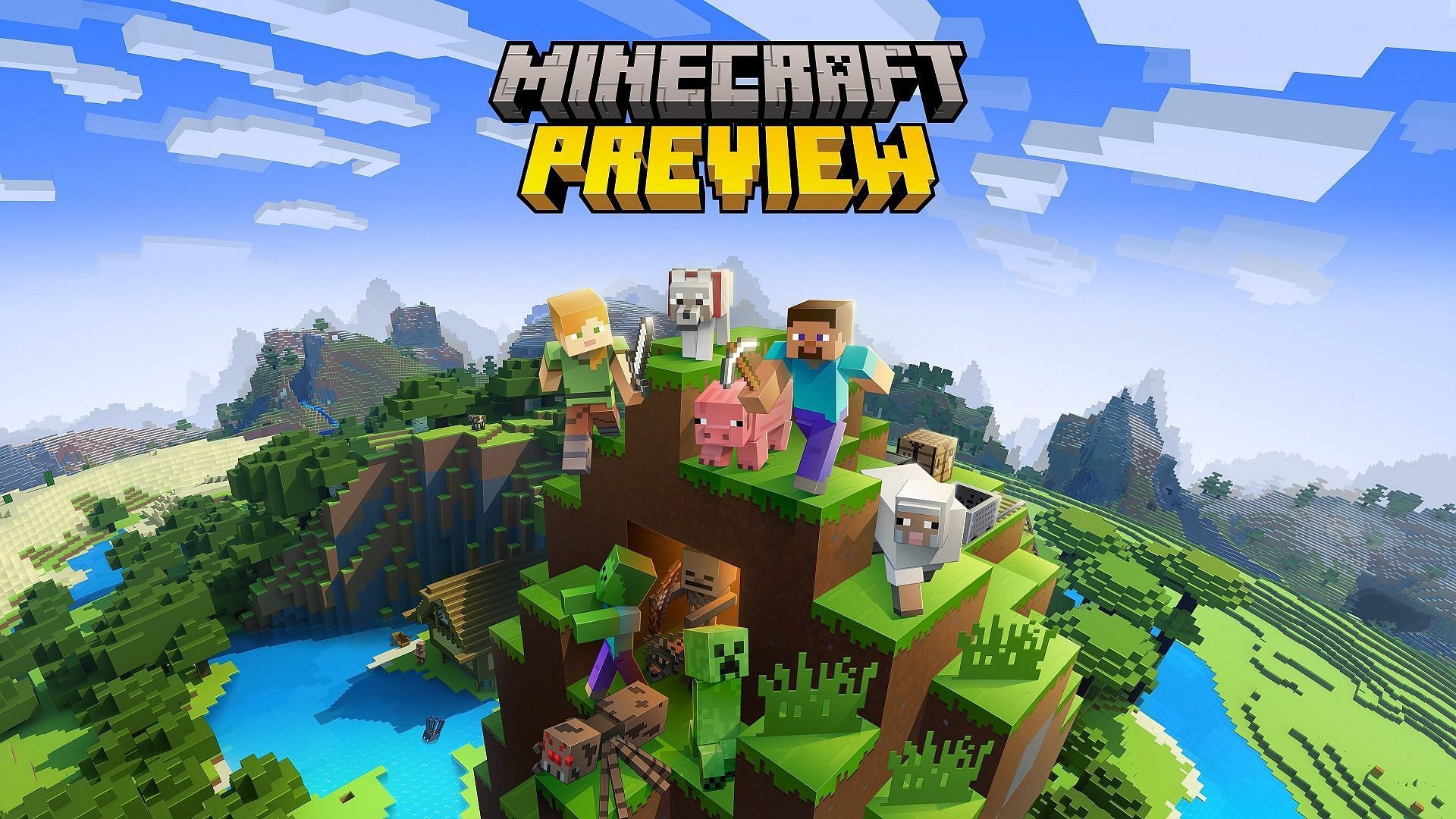 Minecraft previews on Xbox consoles can be downloaded with a few button presses (Image via Mojang)