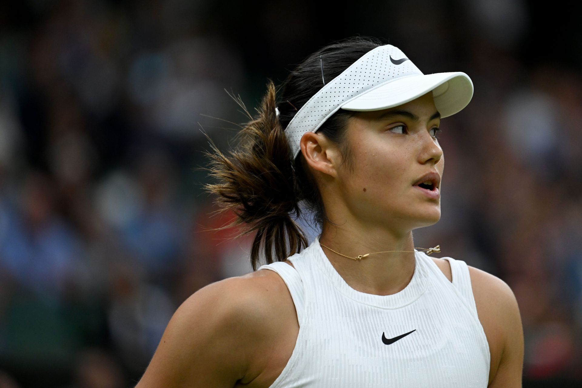 Emma Raducanu at the 2024 Wimbledon Championships (Source: Getty)