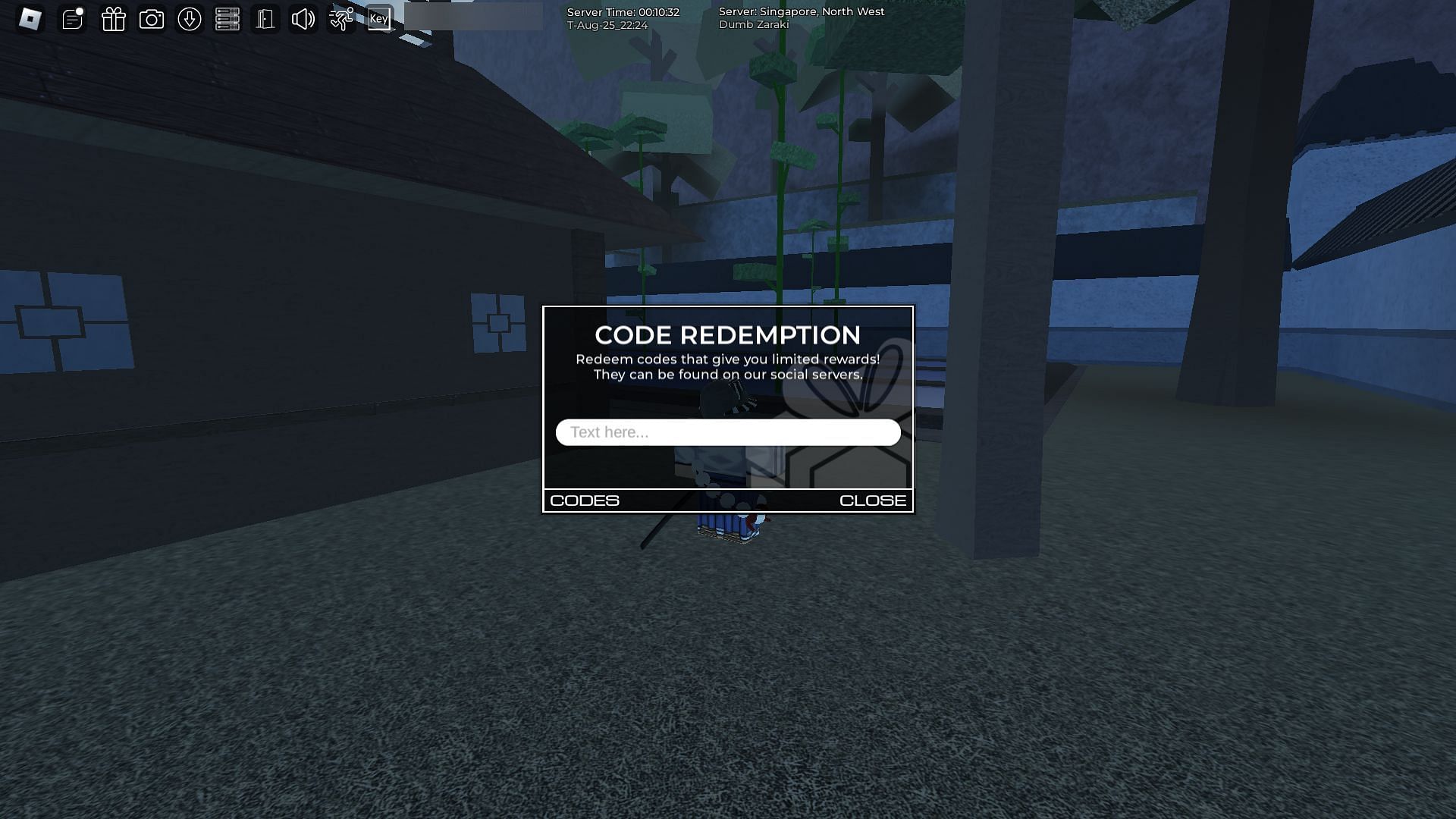 New Code Redemption interface (Image via Roblox)