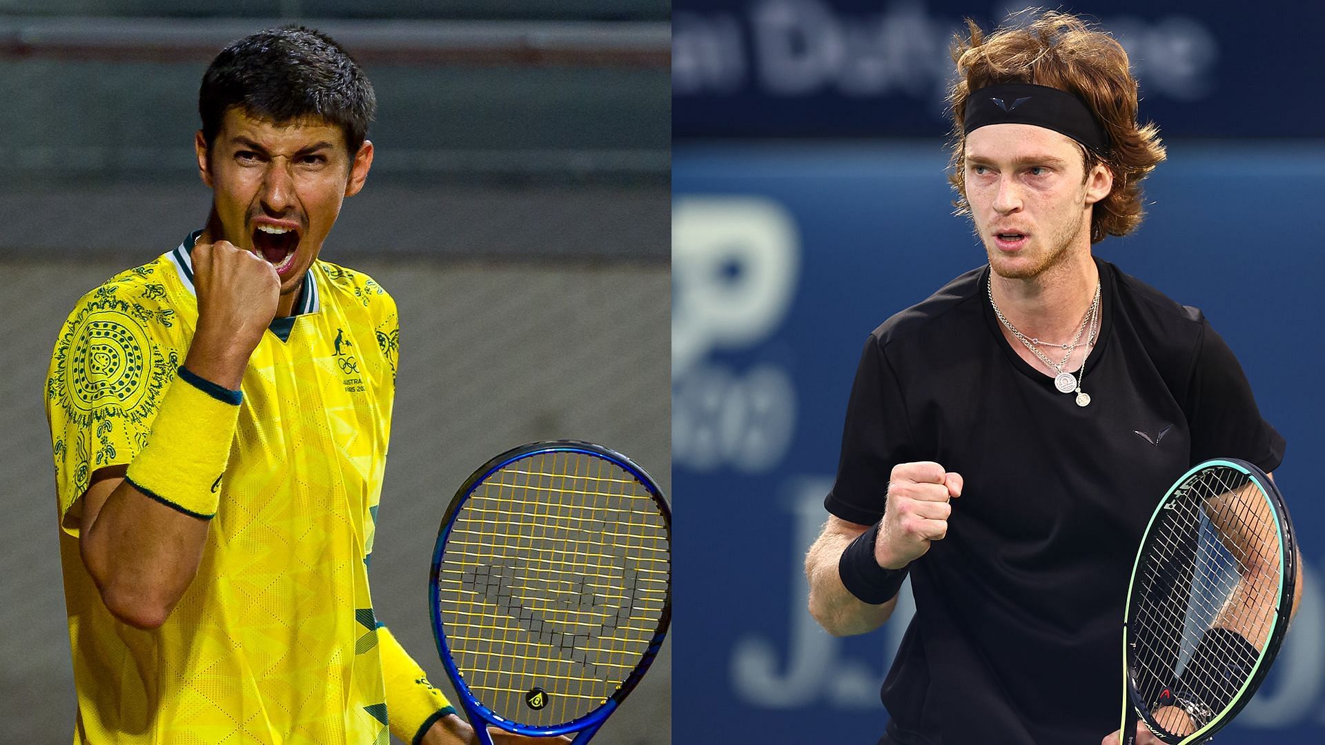 Alexei Popyrin and Andrey Rublev. Source: Getty