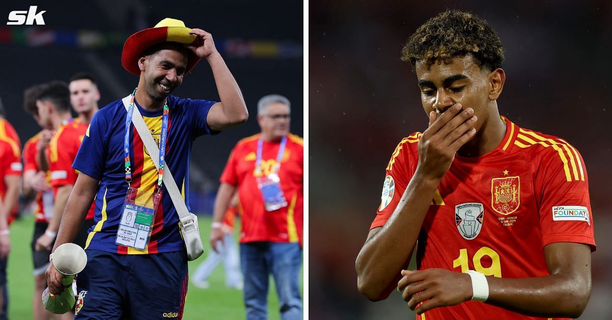 Lamine Yamal and his fathet Mounir Nasraoui (image via Getty)