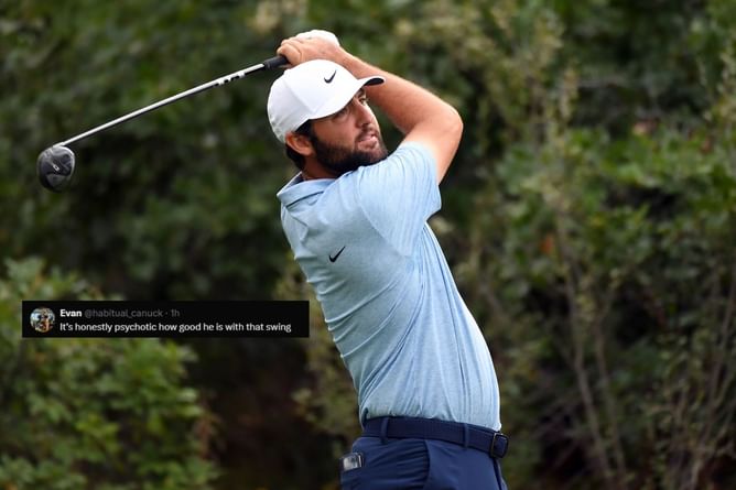 “It’s honestly psychotic how good he is with that swing” – Fans react to Scottie Scheffler’s unconventional swing at the BMW Championship