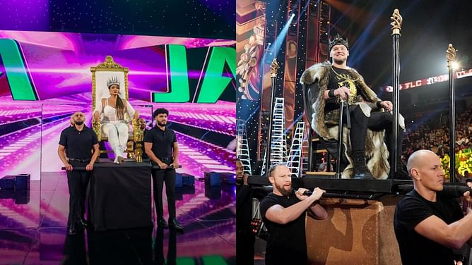 Baron Corbin reacts to 'Queen' Nia Jax's entrance, sends her a message