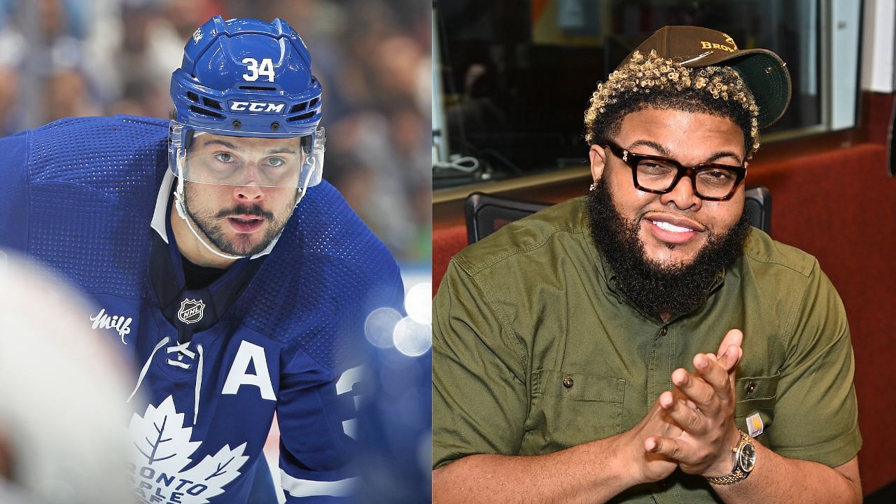 NHL fans react as Druski turns up for 40-yard dash event in Auston Matthews jersey