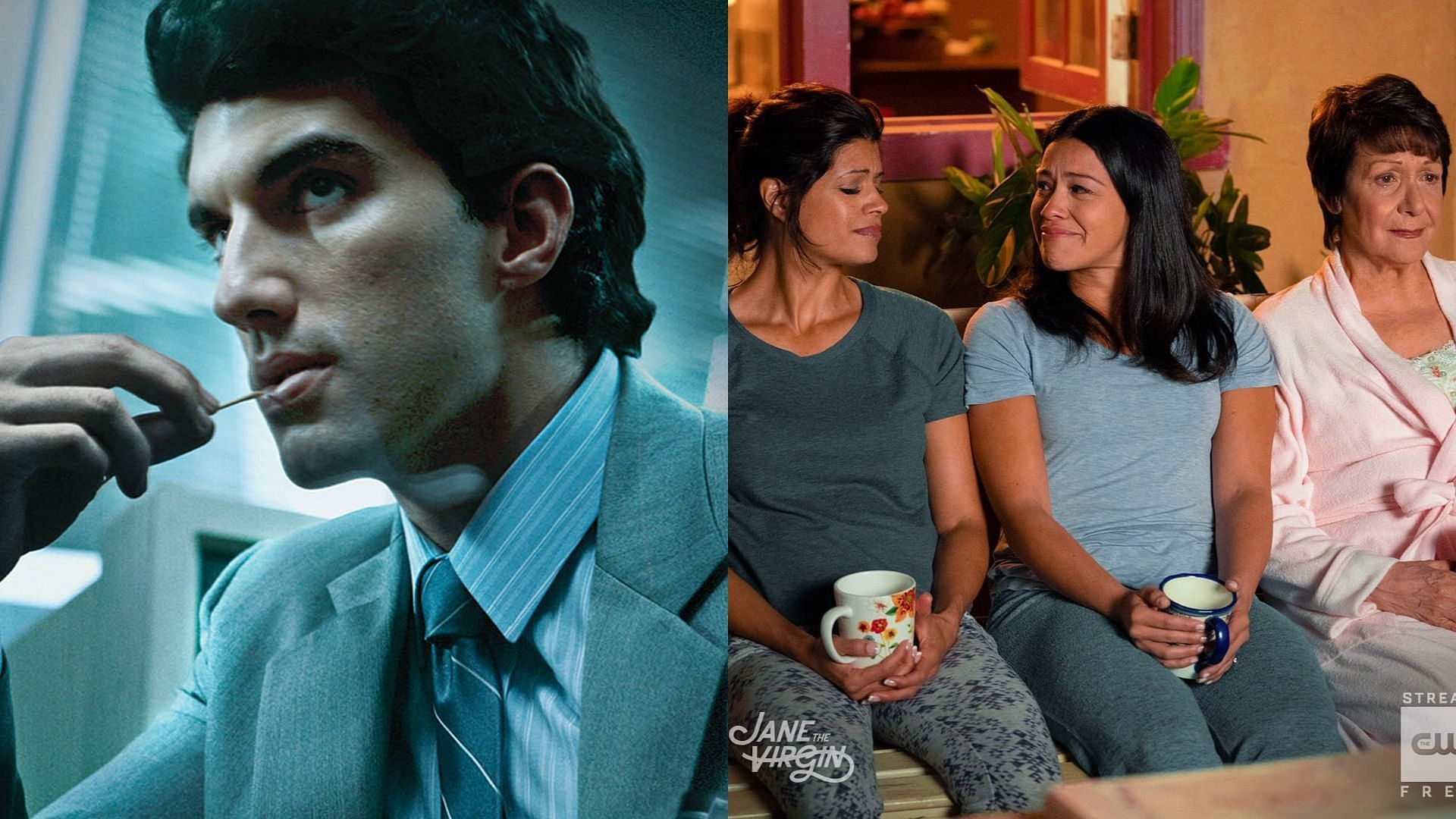 Still from Con Man and Jane the Virgin (Images via Amazon Video and Instagram/@cwjanethevirgin)