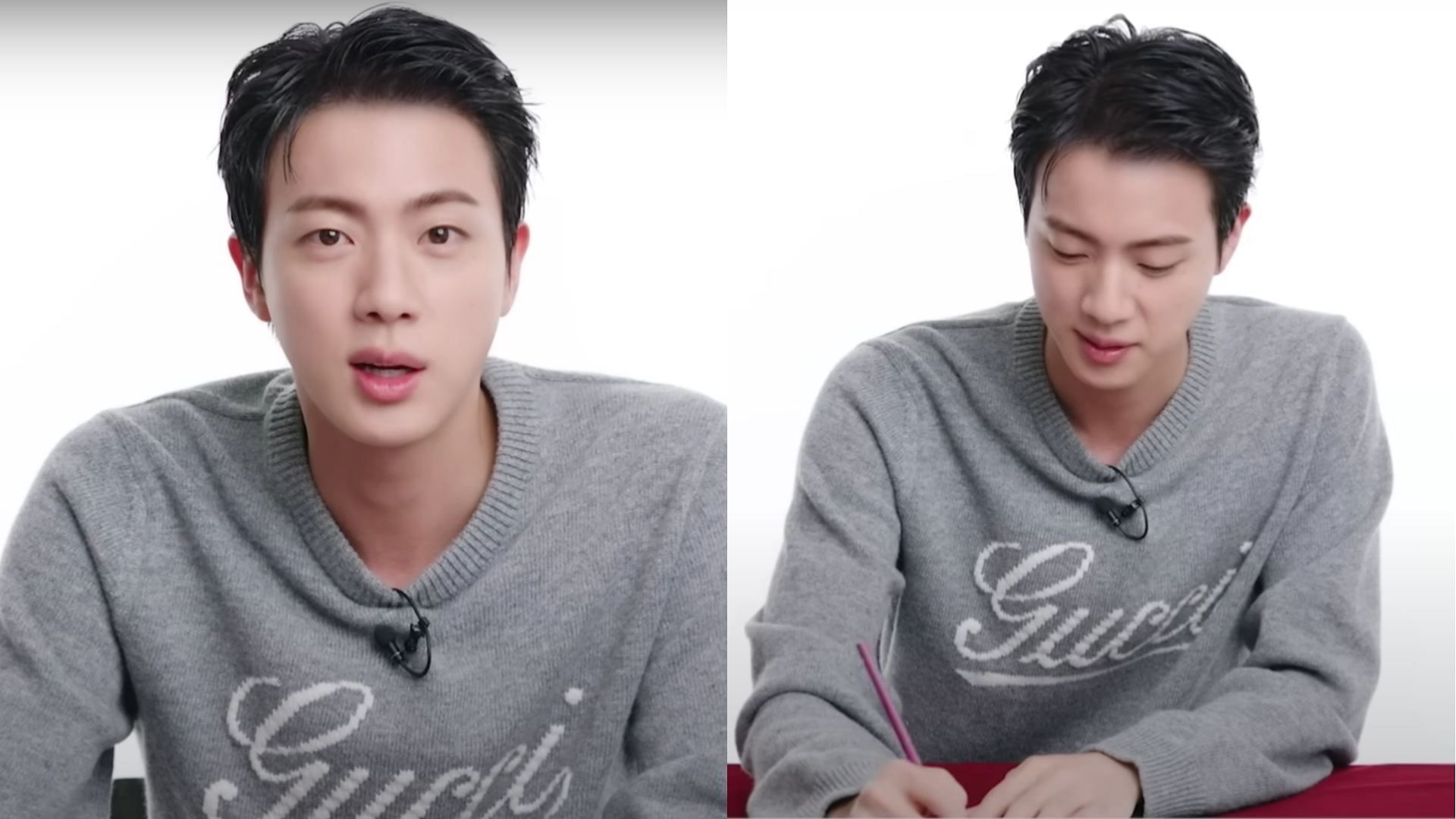 Jin reveals his most memorable group moment (Images via YouTube/Harper