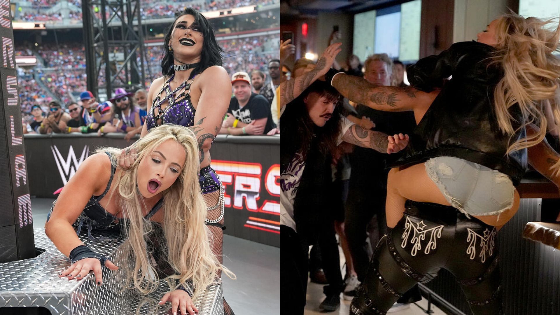 Liv Morgan and Rhea Ripley were involved in a huge brawl on RAW (Image Credits: WWE.com)