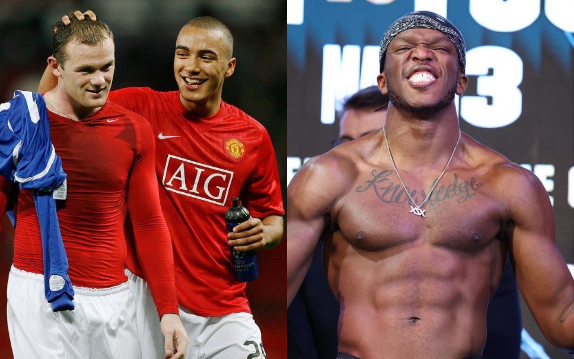 Former Manchester United star (left) to fight on KSI