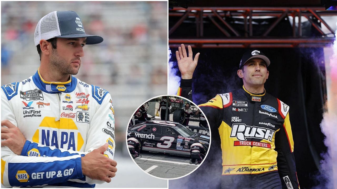 Chase Elliot, and Aric Almirola. Credit: Getty Images and Imagn. Dale Earnhardt