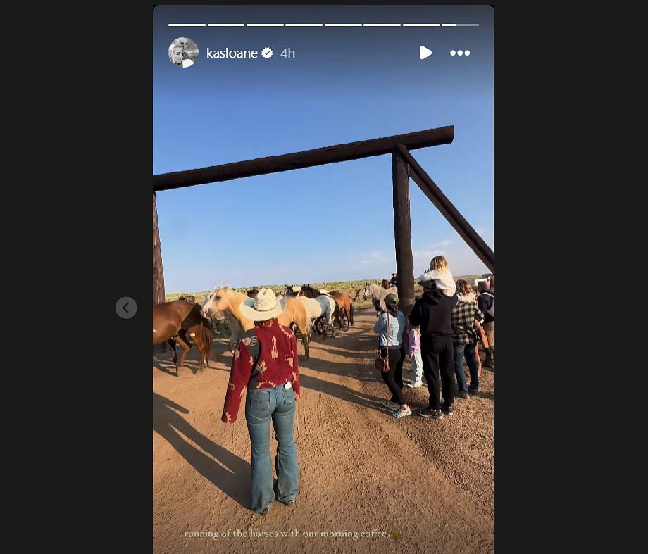 Sloane shared a picture of the horse herd (Katrina Sloane IG)