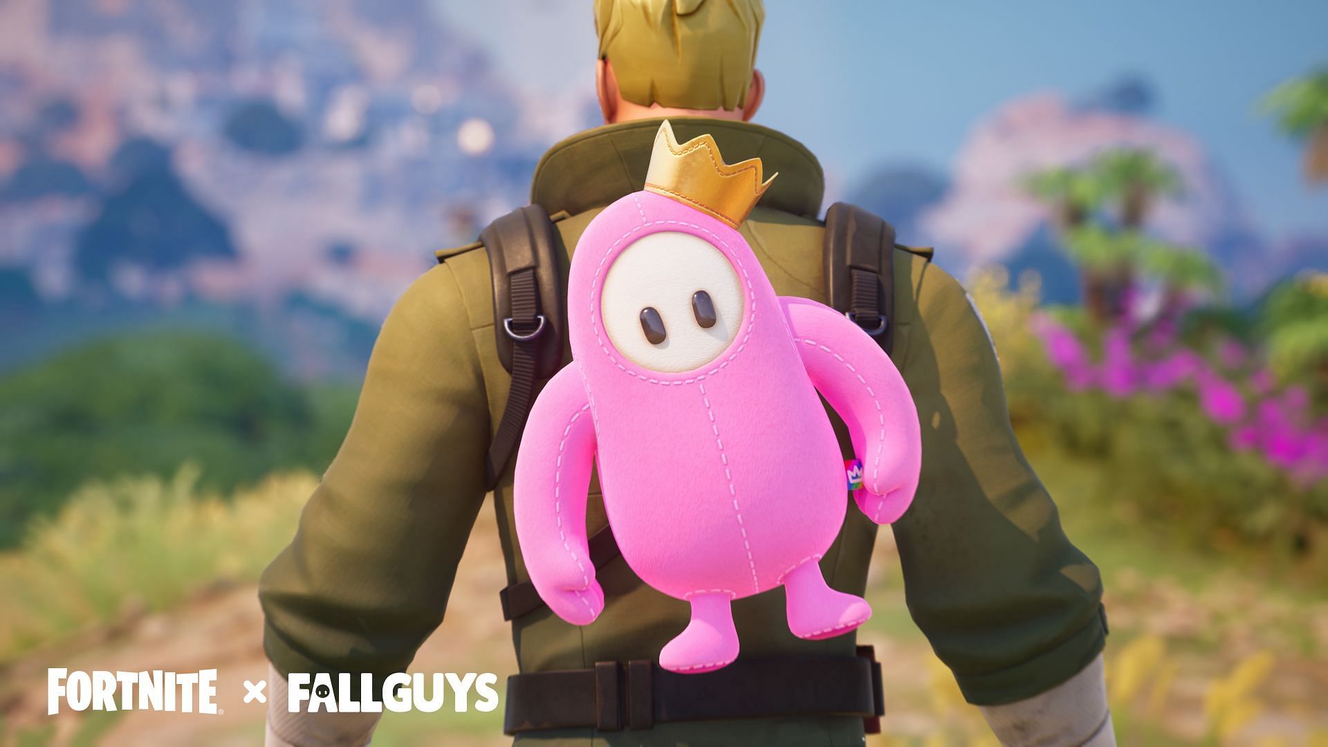 Complete the Fortnite Fall Guys Quests and grab this adorable Back Bling (Image via Epic Games)