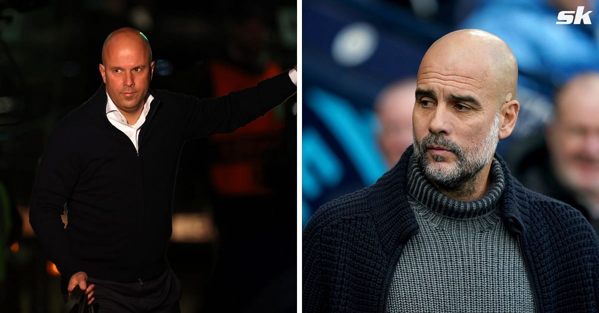 Liverpool boss Arne Slot (left) and Manchester City manager Pep Guardiola