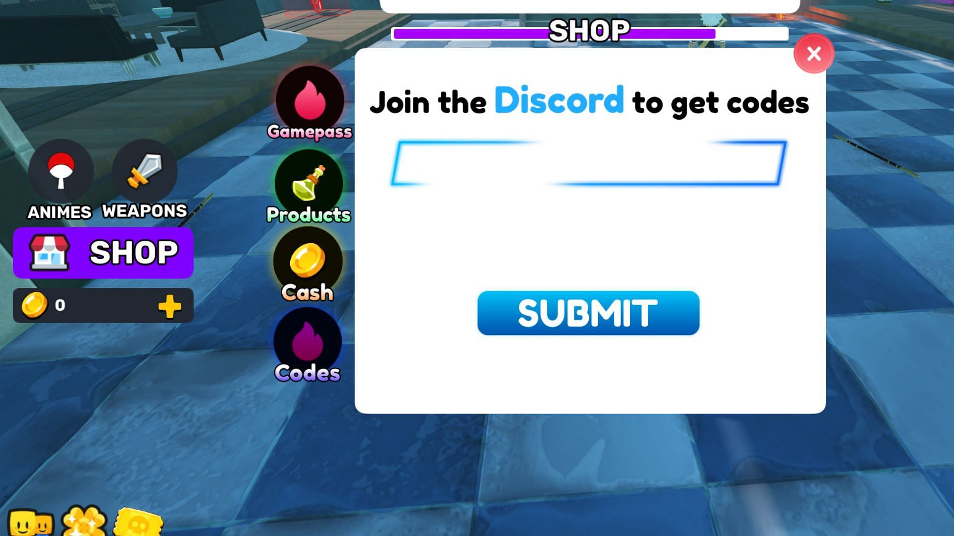 Redeem codes in Better Anime? (Image via Roblox)