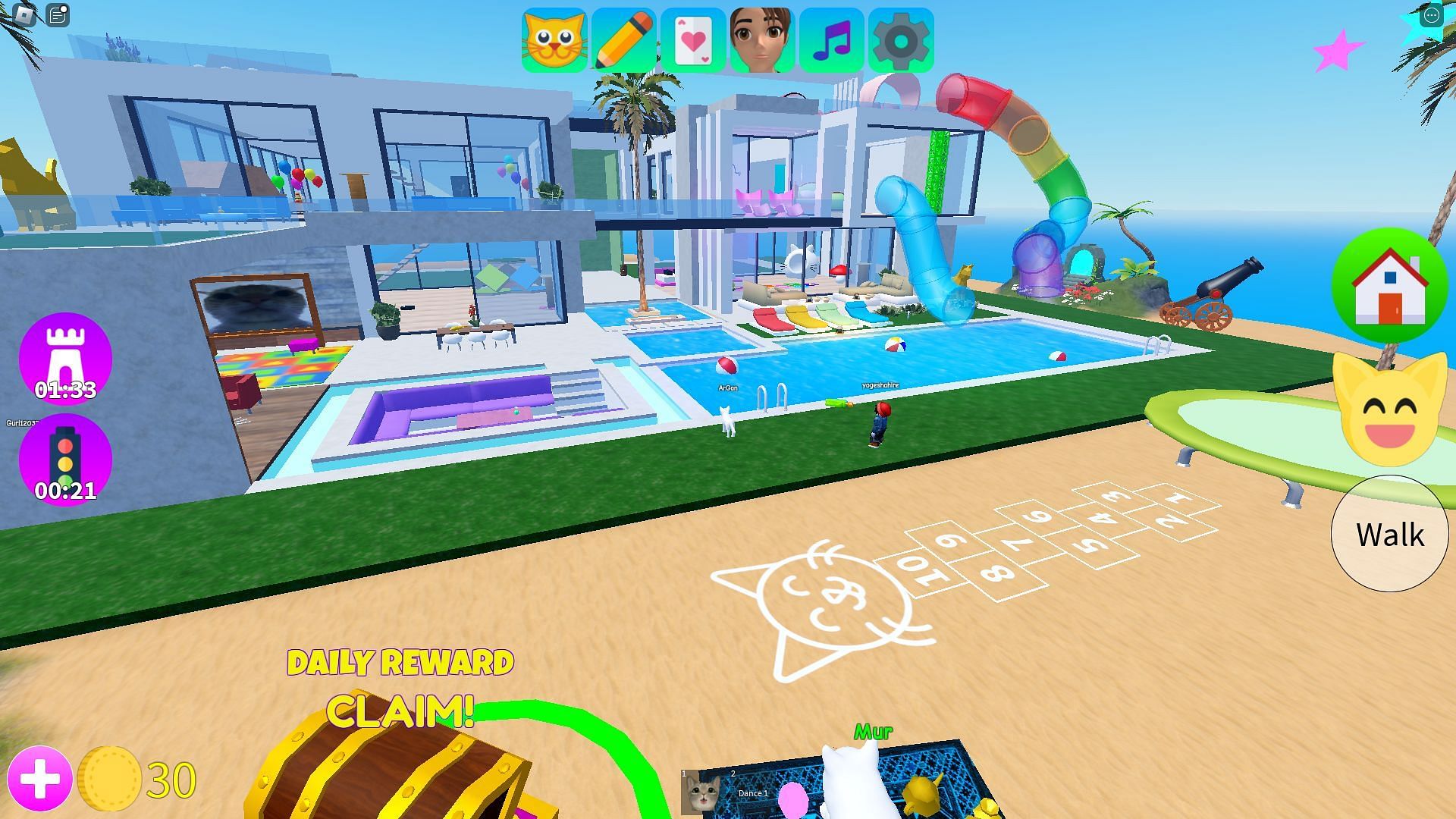 Gameplay screenshot from Kitten Game (Image via Roblox)