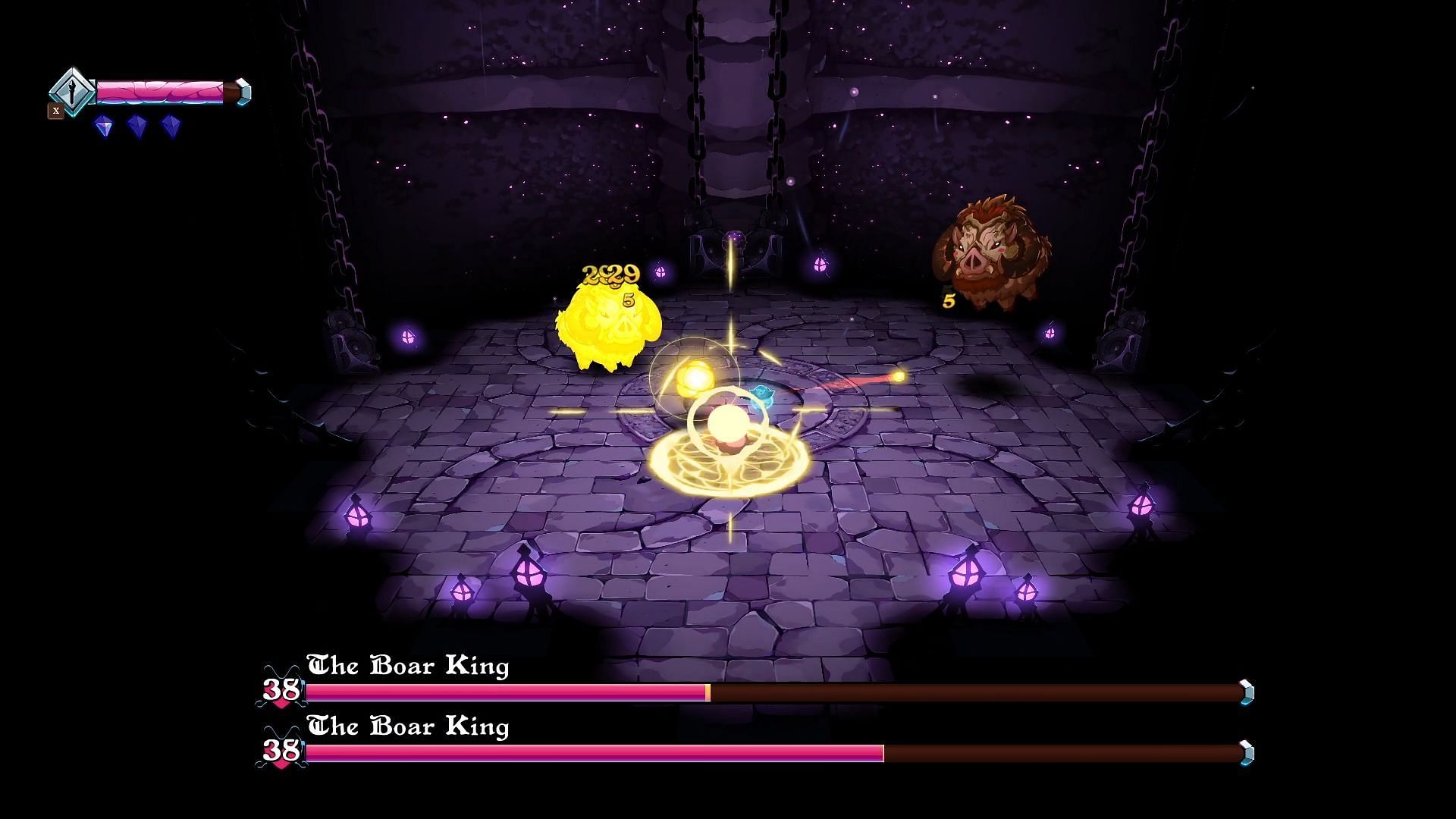 Fight against two Boar King bosses in the Infinity Tower (Image via The Gentlebros)