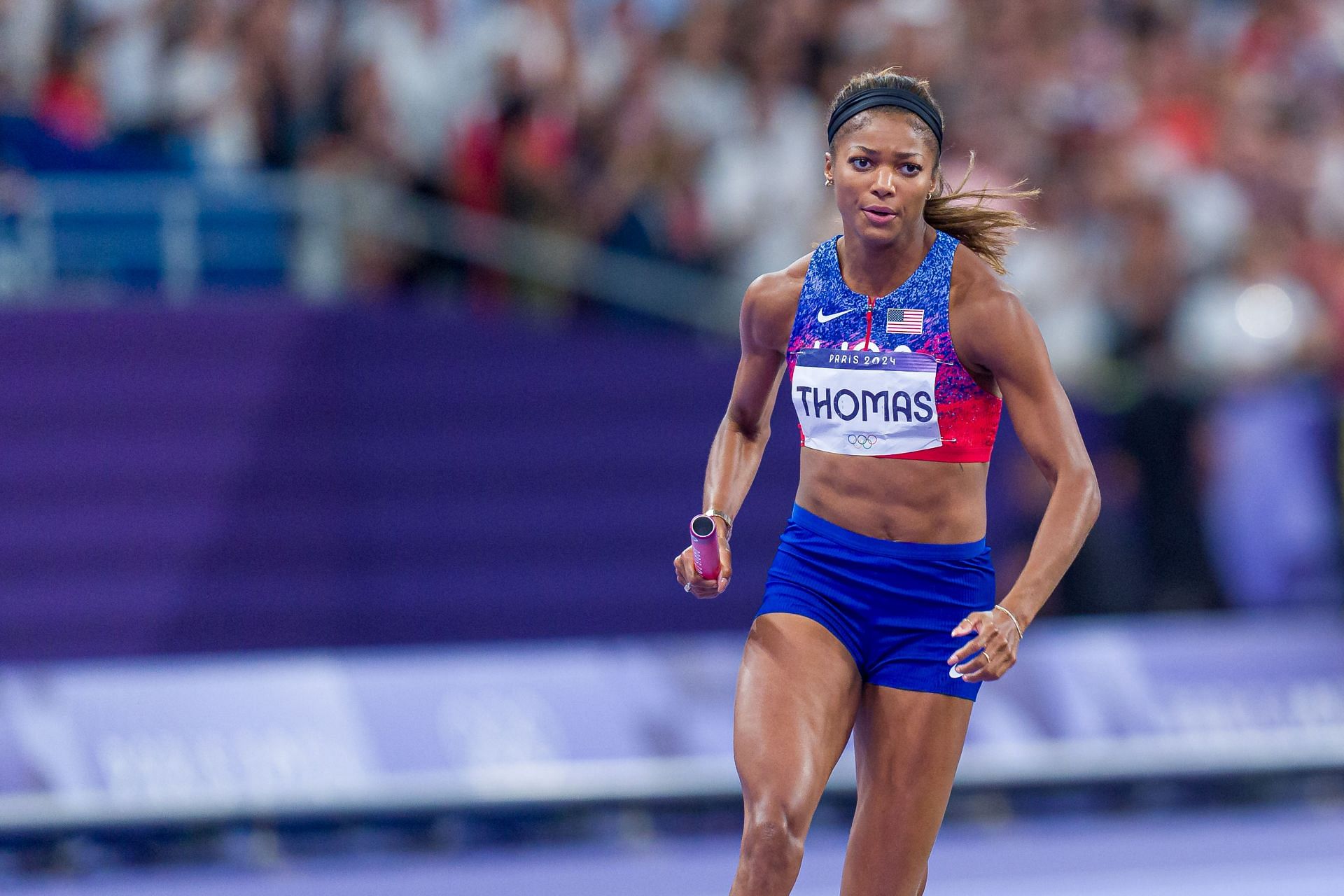 Gabby Thomas was incredible on the track in Paris (IMAGE: Getty)