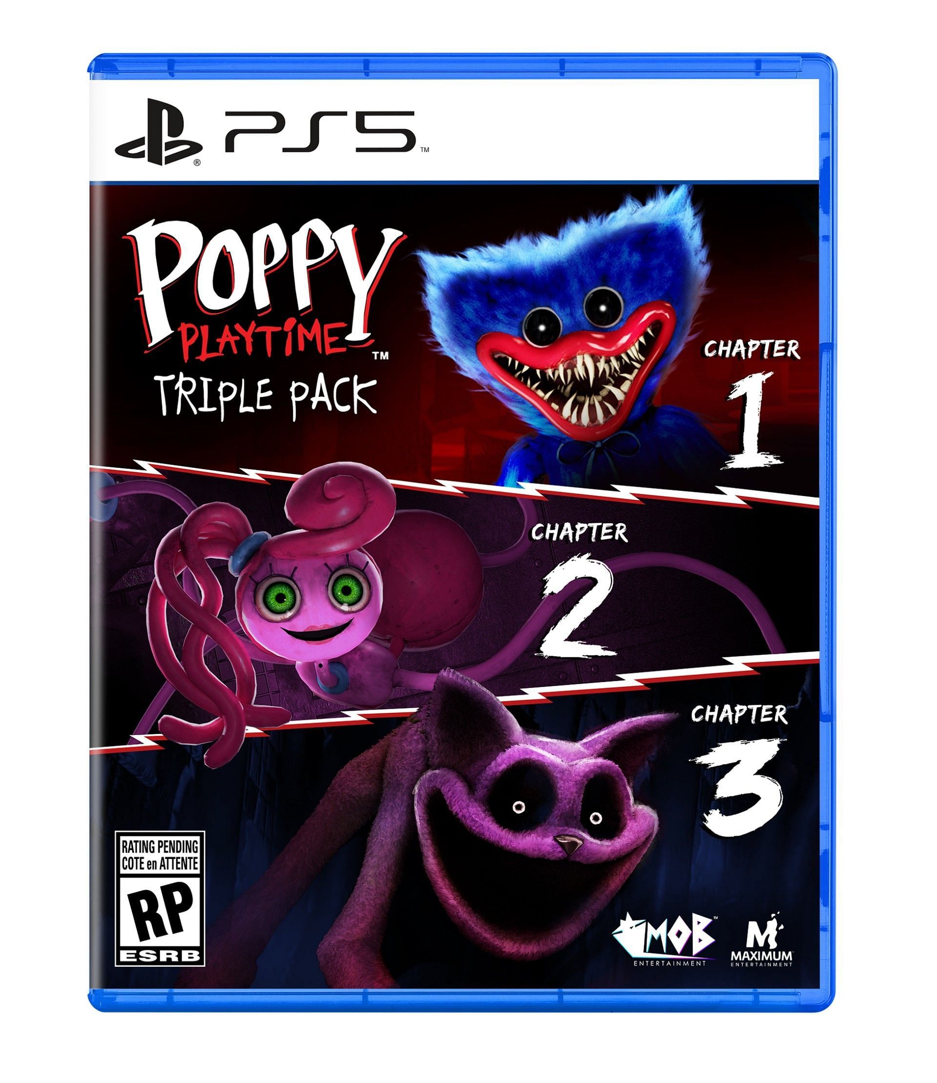 Official box art for Poppy Playtime Triple Pack on PS5 (Image via Mob Entertainment)