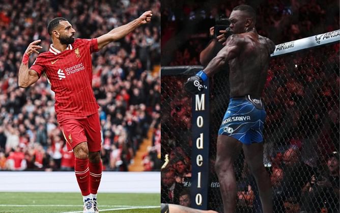 Israel Adesanya inspired Liverpool star Mohamed Salah's new viral goal celebration: "I'm a UFC fan"