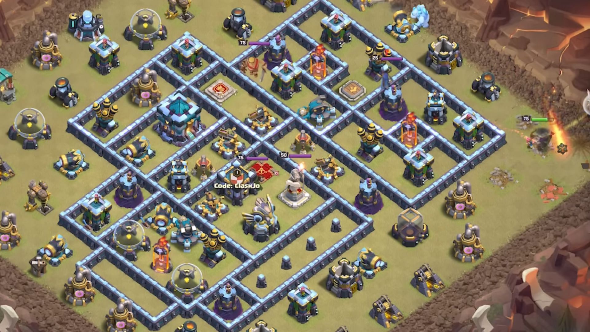 Army composition of Queen Charge Electro DragLoon attack strategy (Image via Supercell)