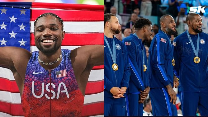 "Team USA may have won gold but Noah Lyles is still not wrong" - Fans react as men's basketball team wins gold medal at Paris Olympics