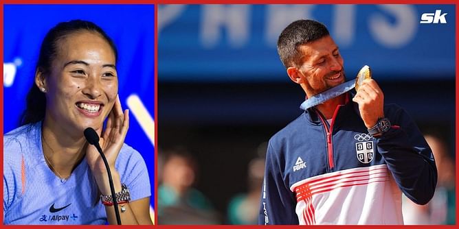 "I know Novak Djokovic has his" - Zheng Qinwen jokes about Serb bringing Paris Olympics gold medal with him at US Open 2024