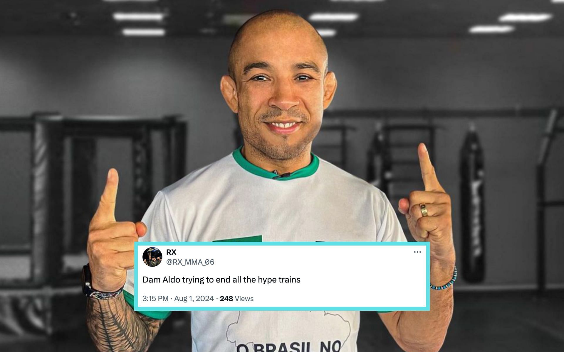 Jose Aldo (pictured) set to return at UFC 307. [Image courtesy: @joseladojunioroficial on Instagram]