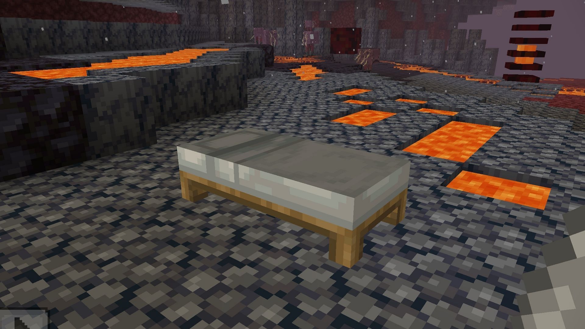 Never sleep in the nether (Image via Mojang Studios)