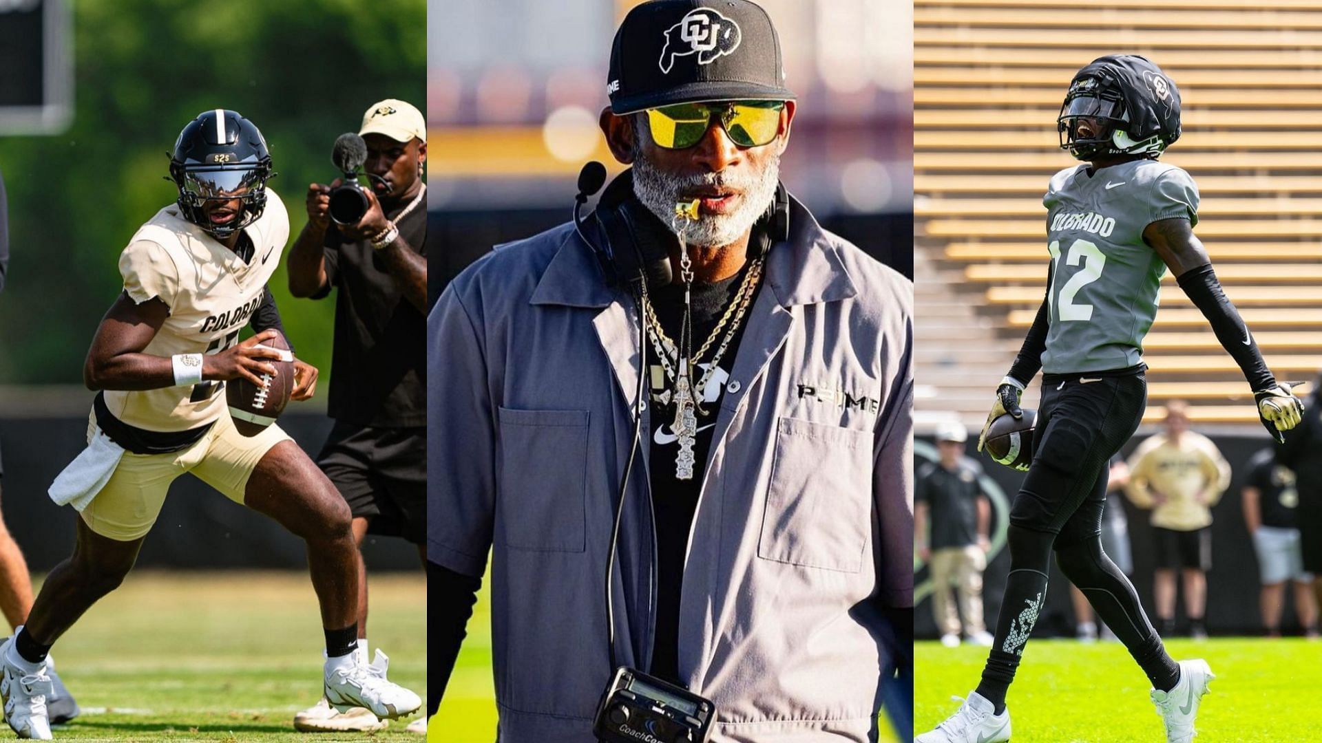 Shedeur Sanders, Deion Sanders &amp; Travis Hunter (Shedeur, Buffs &amp; Hunter