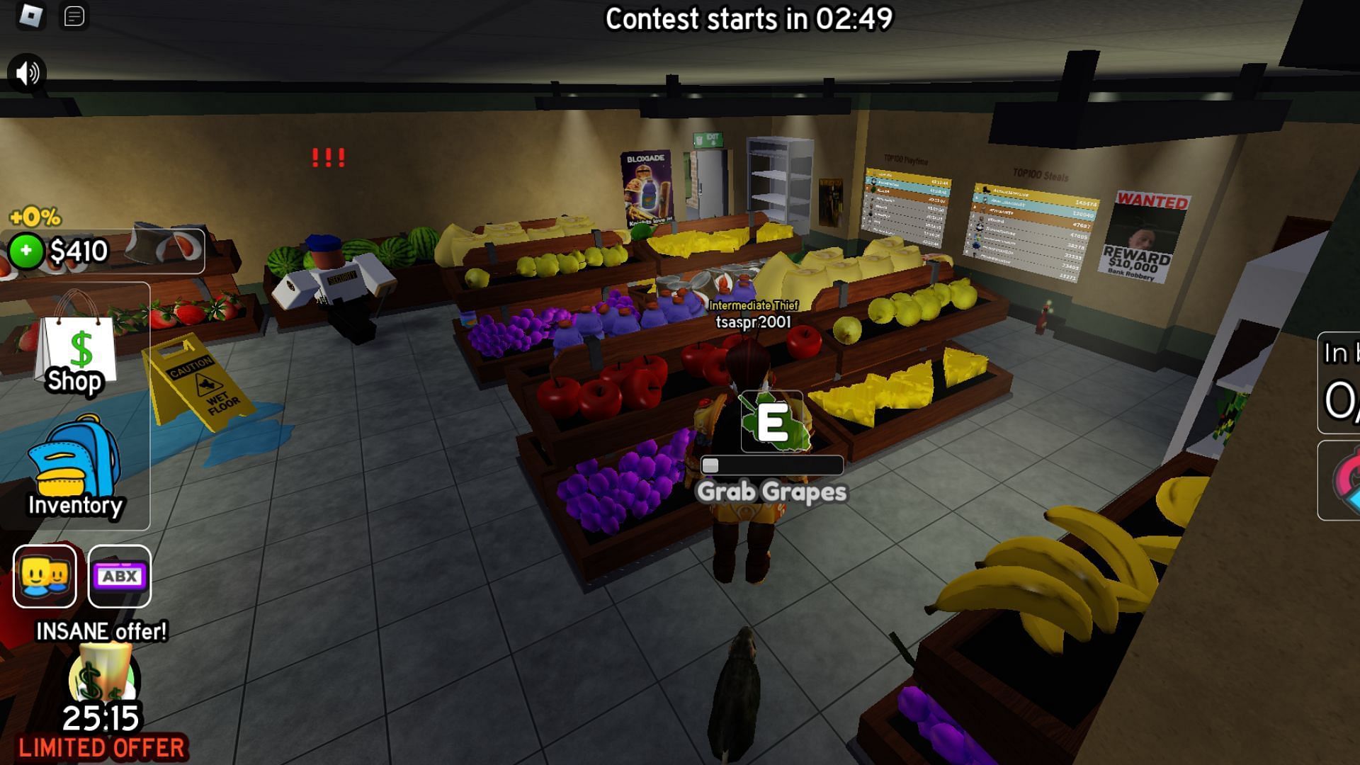 Steal items and sell them to earn coins (Image via Roblox)