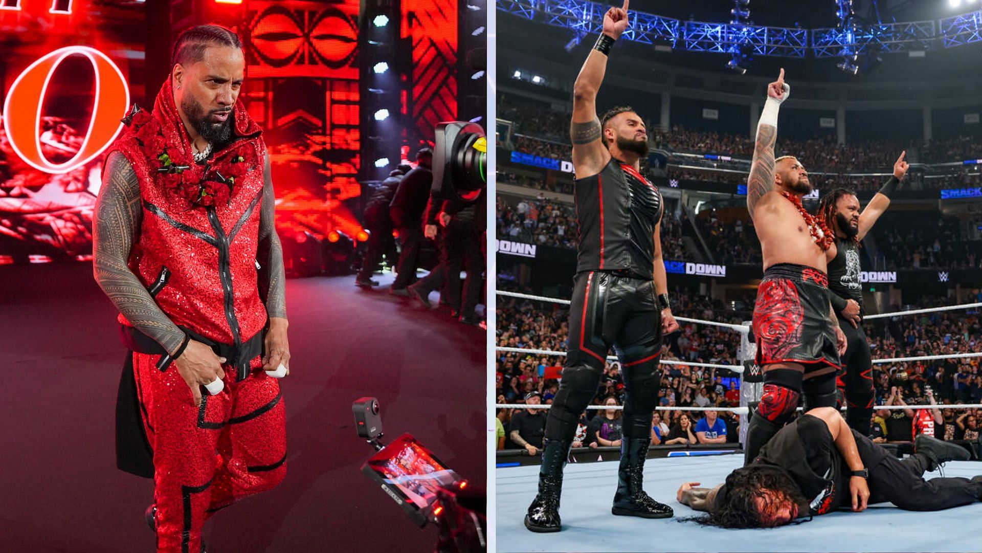 Jimmy Uso was removed The Bloodline by Solo Sikoa. [Images Source: WWE.com]