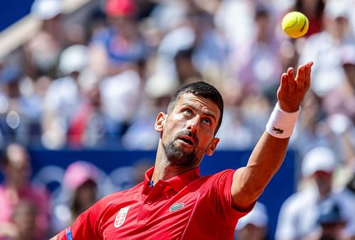 Novak Djokovic at the Olympic Games Paris 2024. (Image via Getty).