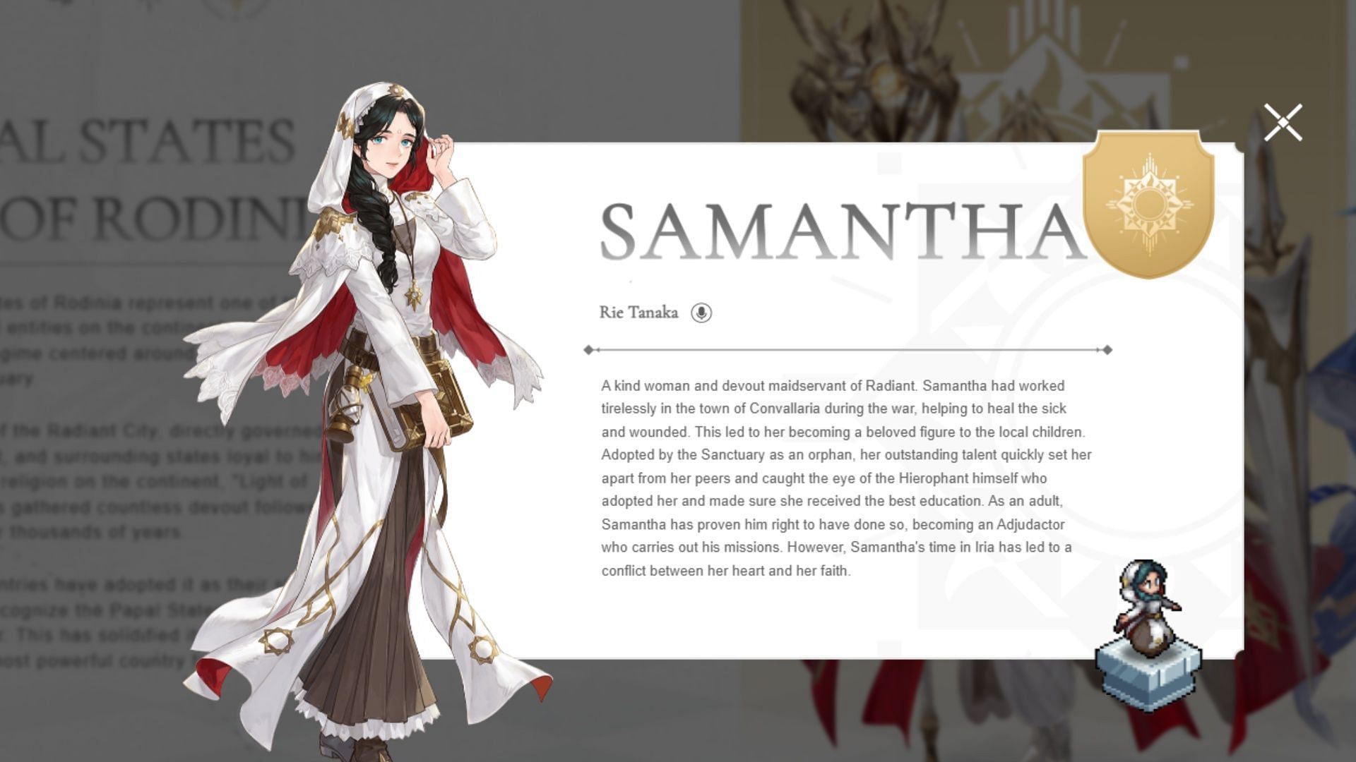 Samantha in Sword of Convallaria (Image via XD Entertainment)