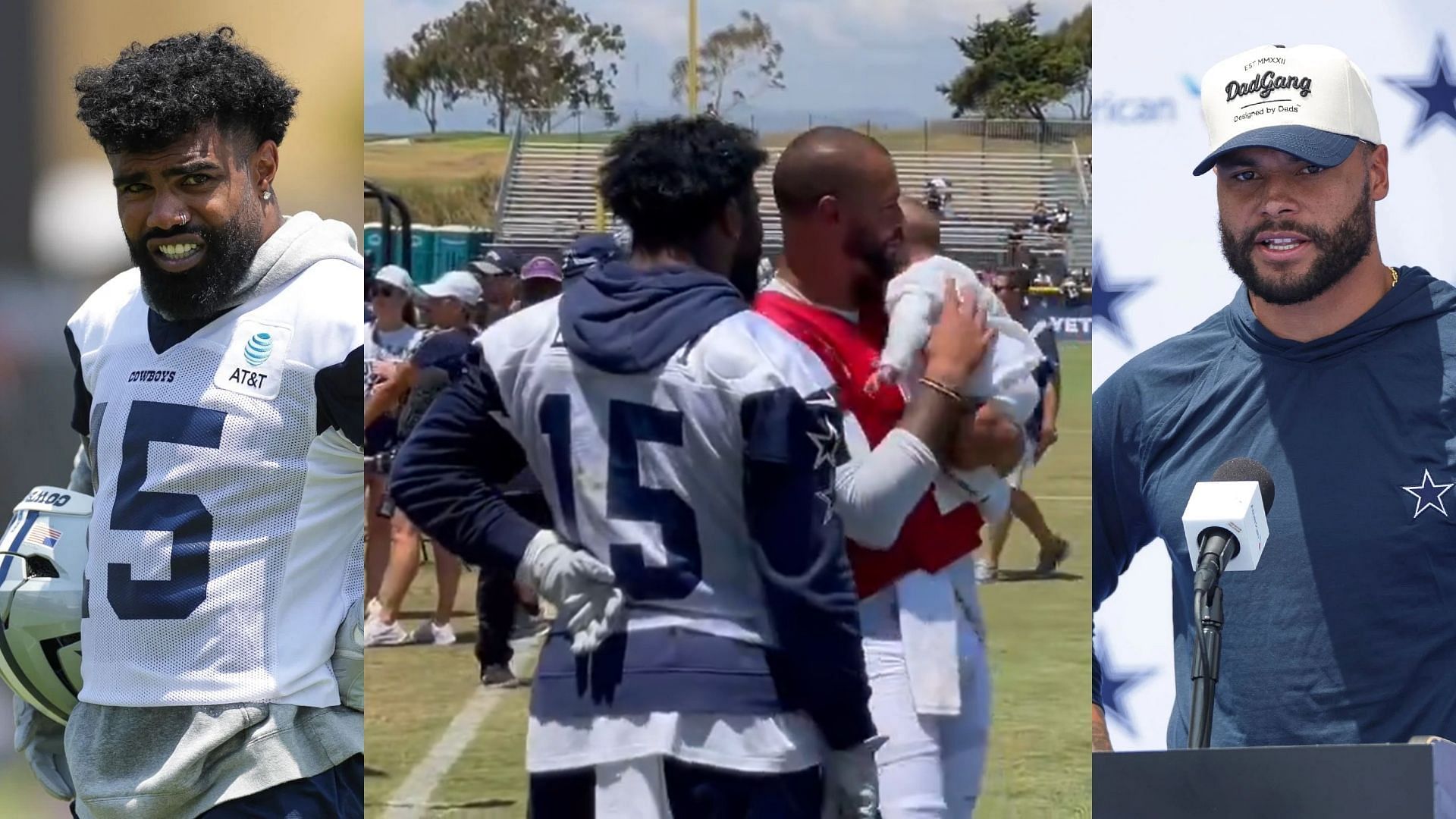 Ezekiel Elliott meets Dak Prescott