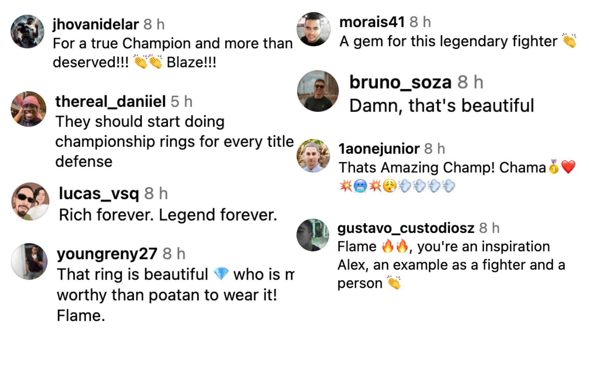 Fans react to Alex Pereira&#039;s new bling.