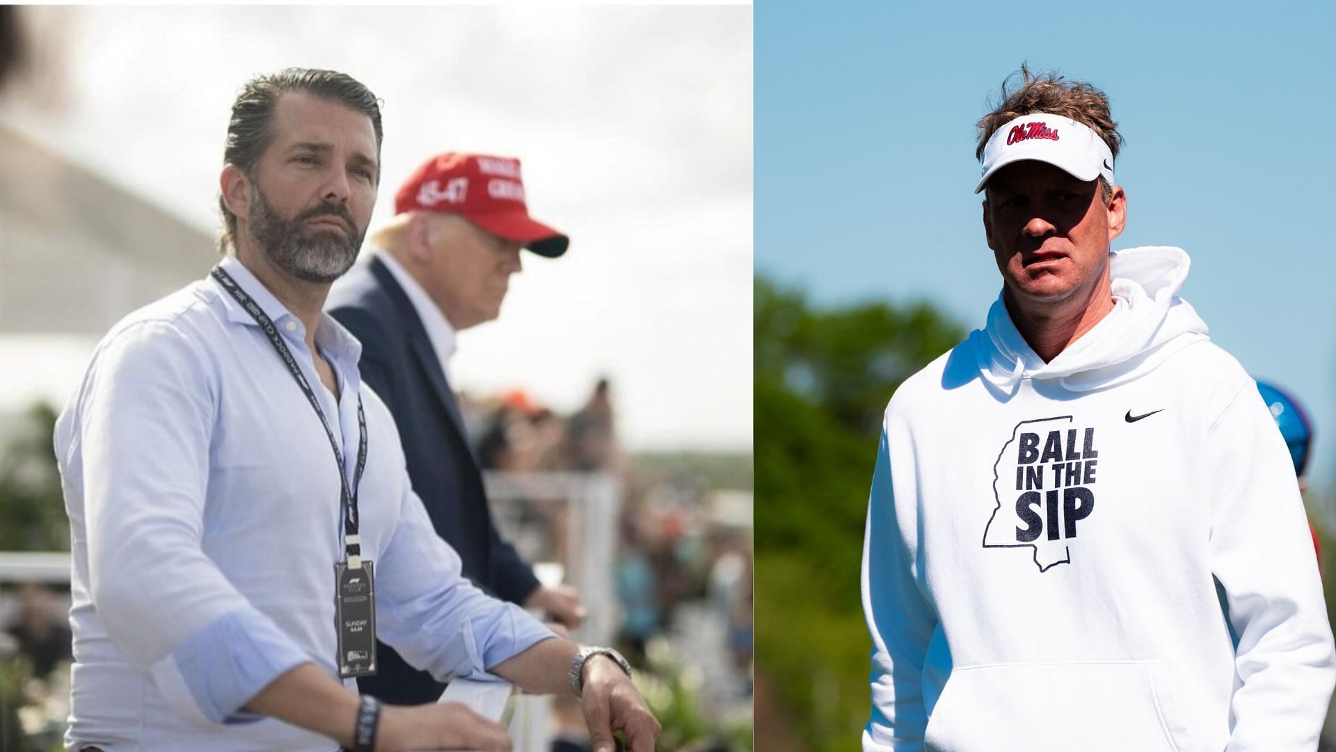 Picture Sources: @OleMissFB (X), donaldtrumpjr (Instagram)