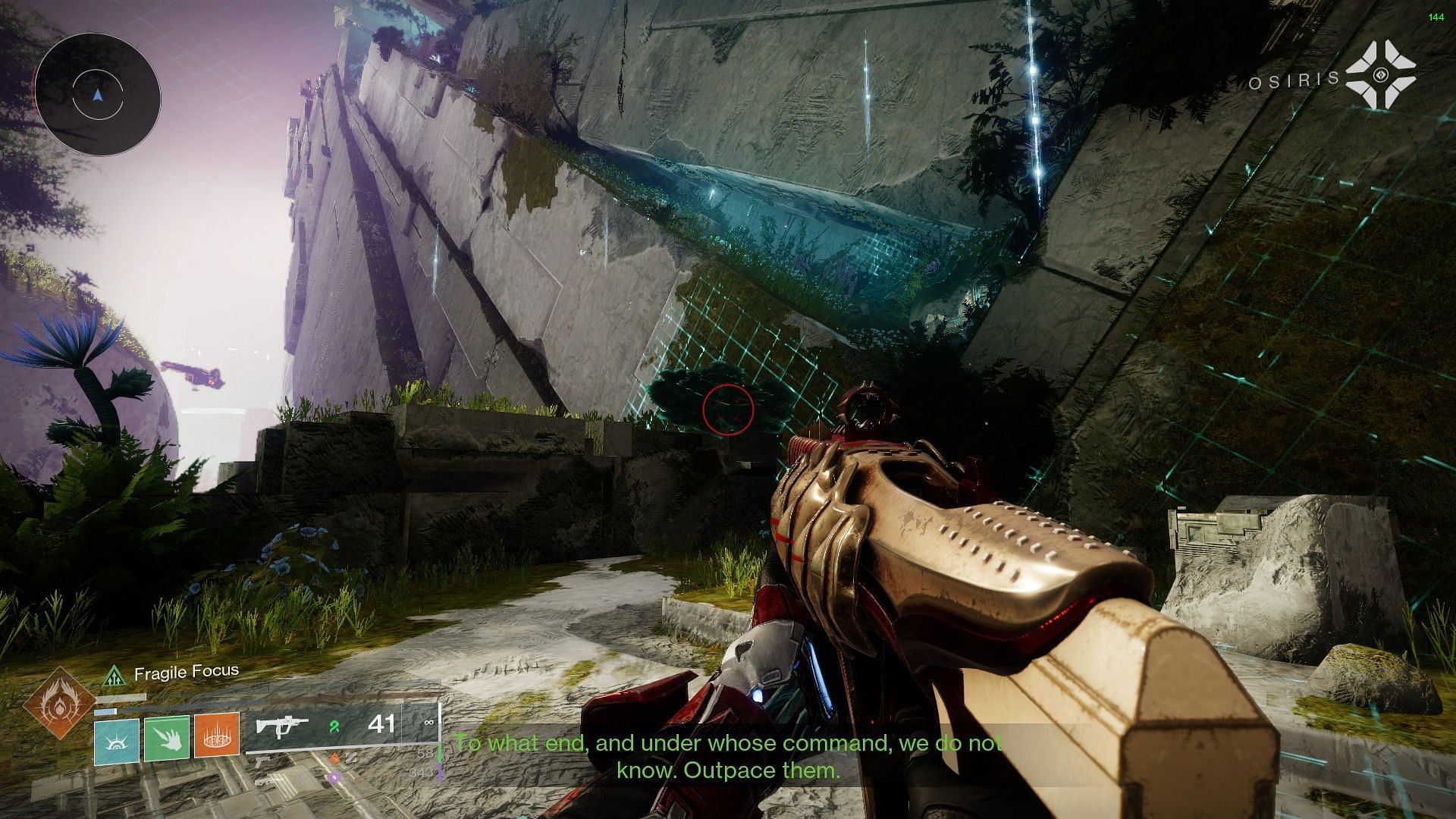 Inclined platform on the wall (Image via Bungie)