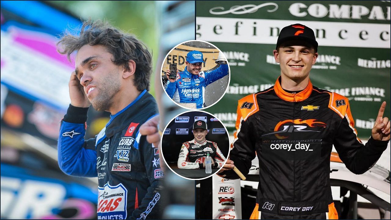 Rico Abreu thinks that Corey Day is ahead of Kyle Larson and Christopher Bell at their age (Source: Imagn, Getty, Corey Day/Instagram)