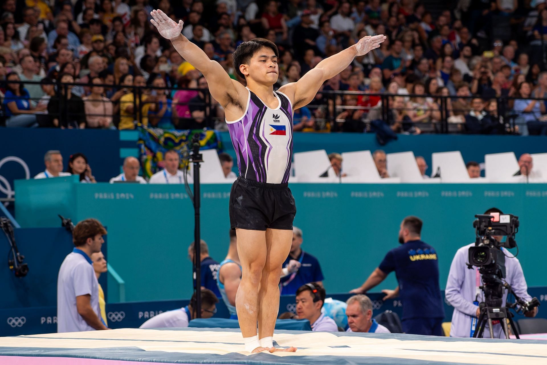 Yulo at the day of the 2024 Olympics (Credits: Getty Images)