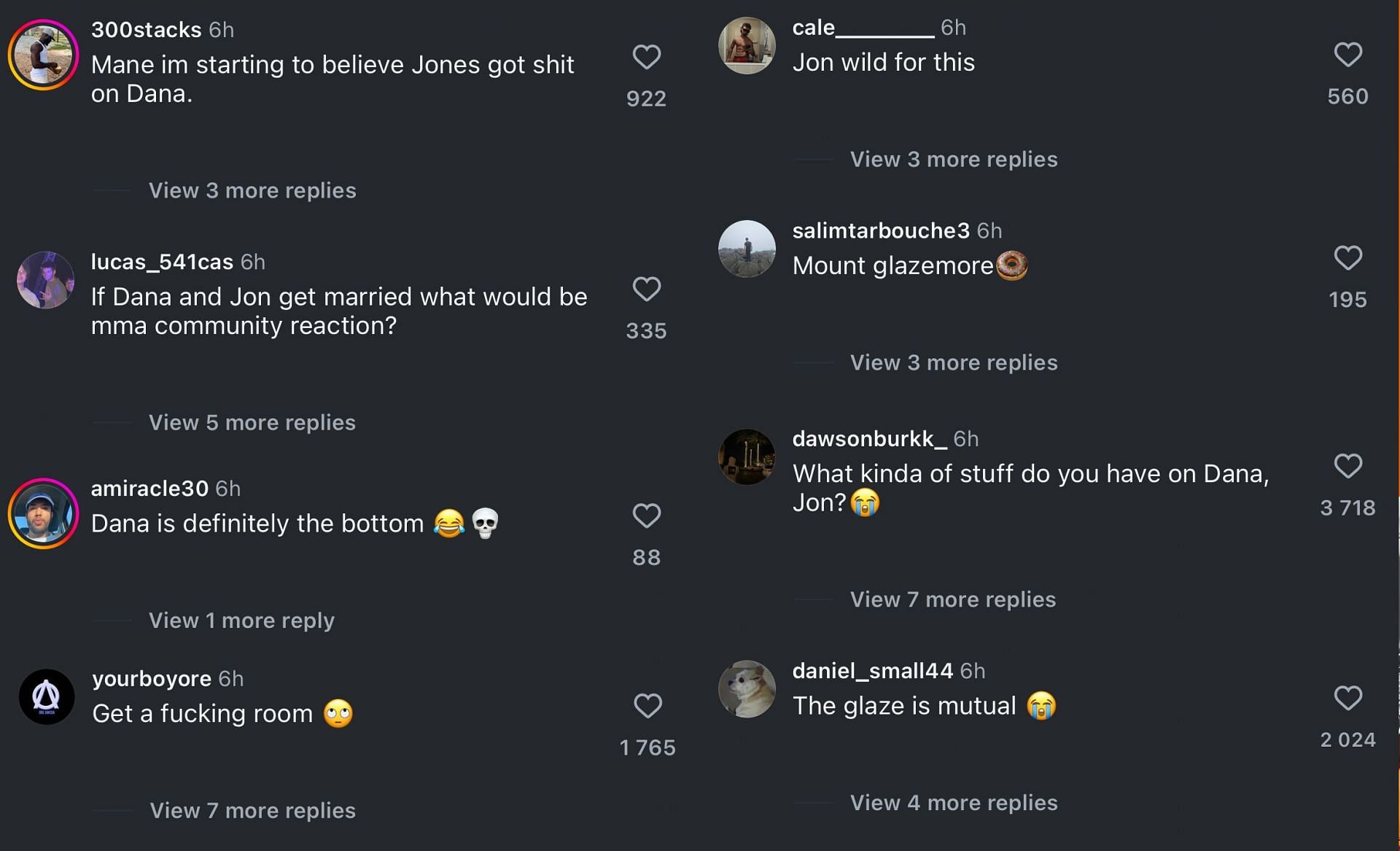 Fan reactions to Jon Jones' post