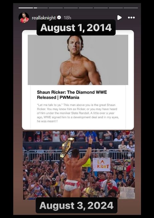 LA Knight's Instagram Story