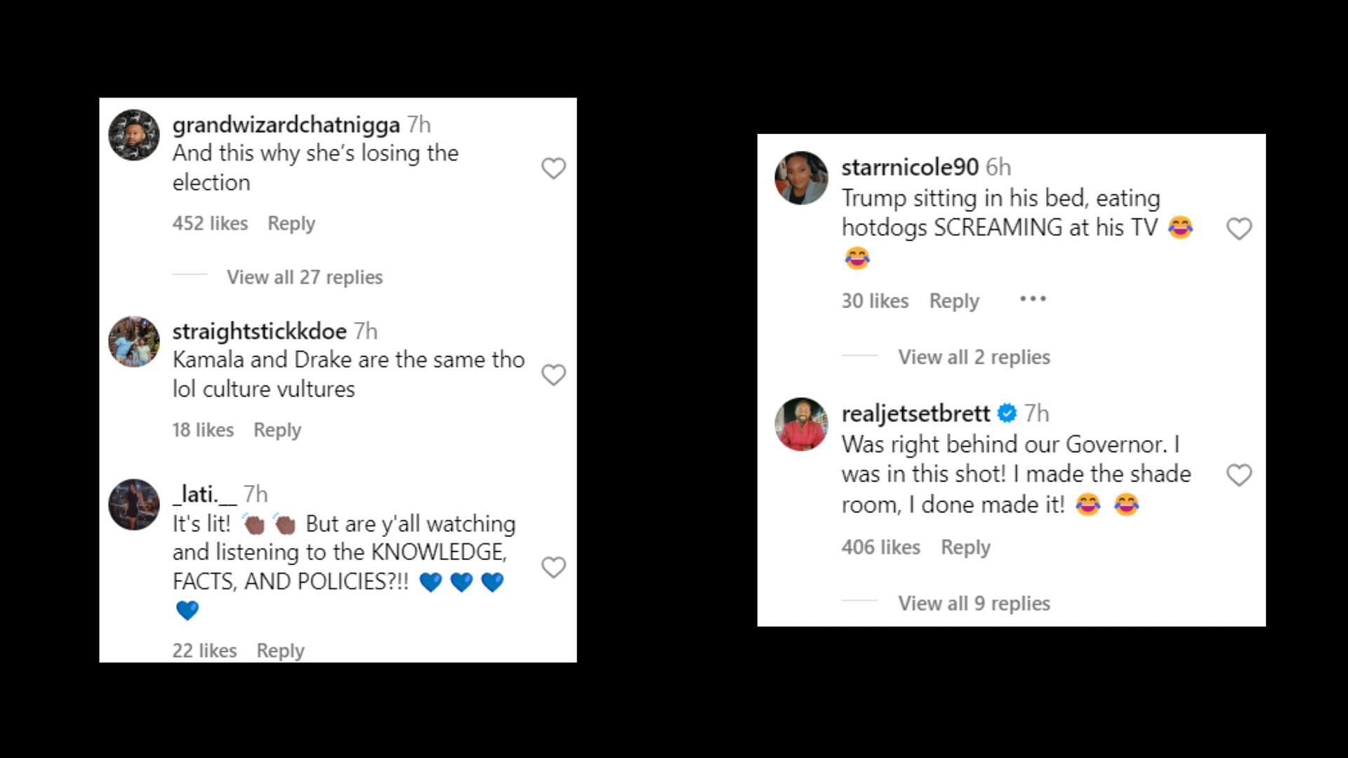 Users react on social media (Images via Instagram/theshaderoom)