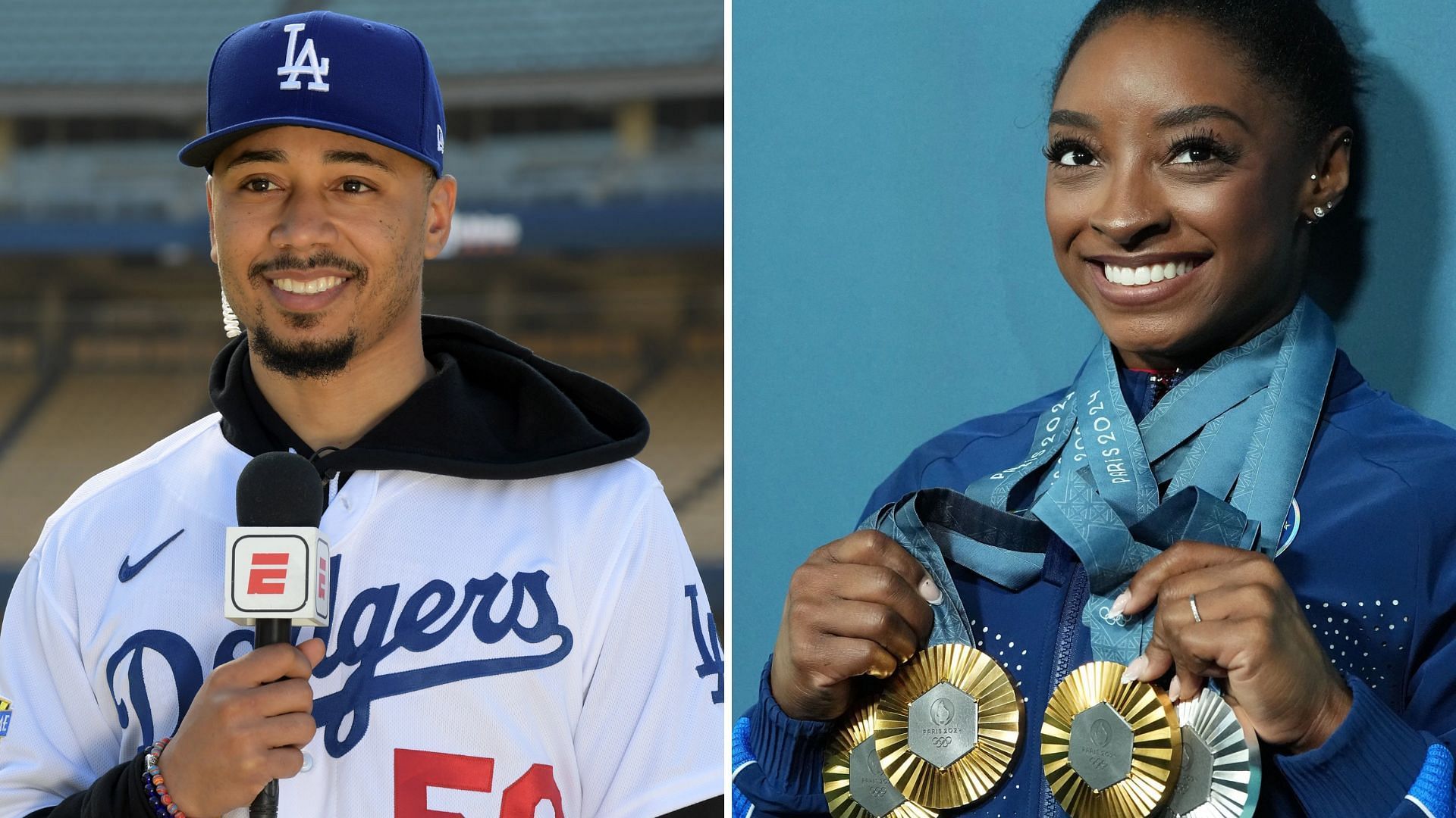 Simone Biles and Mookie Betts- Source: IMAGN