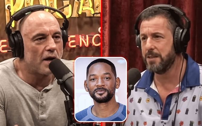 "It's like a guy just showing his a*s" - Joe Rogan and Adam Sandler revisit Chris Rock getting slapped by Will Smith at the Oscars
