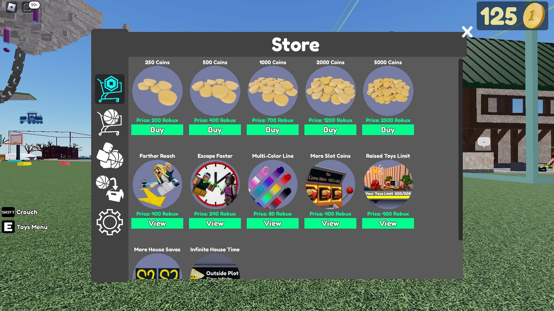 In-game Store (Image via Roblox)