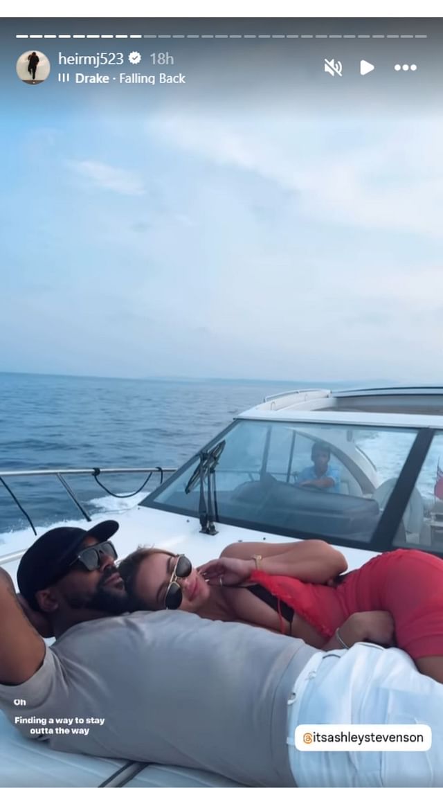 PHOTO: Michael Jordan's son Marcus Jordan and Ashley Stevenson cuddle