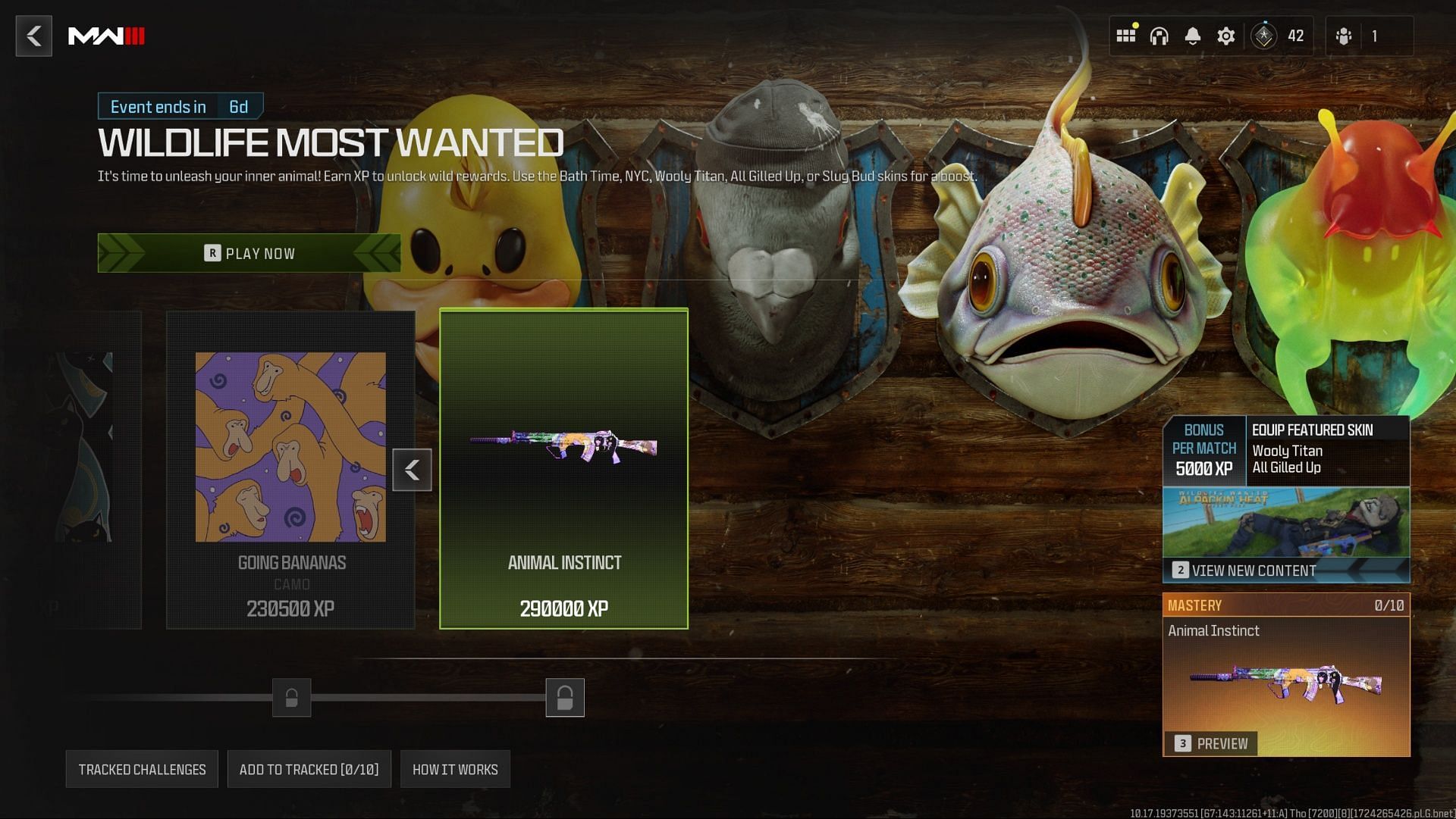 The Wildlife Most Wanted event rewards in MW3 and Warzone (Image via Activision)