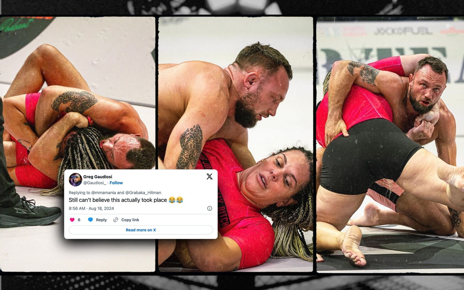 Fans reacted to Craig Jones submitting Gabi Garcia via rear-naked choke at CJI. [Image courtesy: @craigjonesbjj via Instagram]